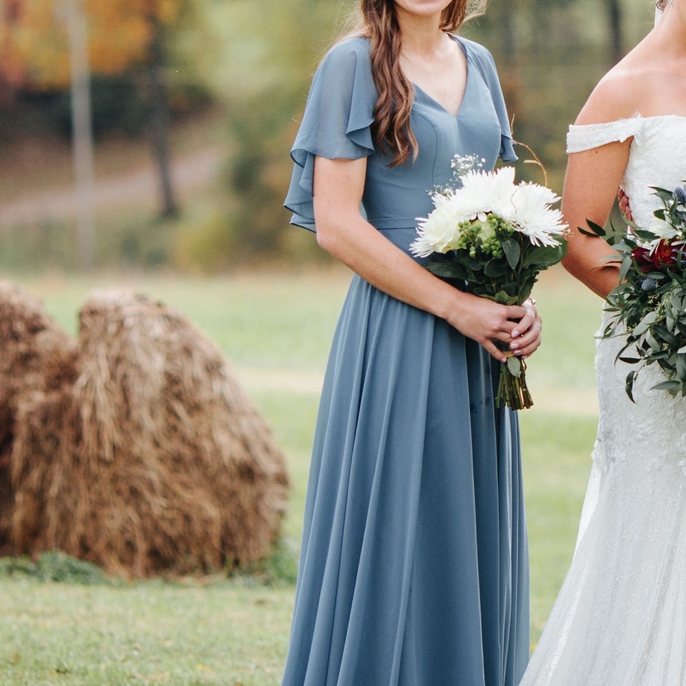 Azazie Bridesmaid Dress - light/medium blue